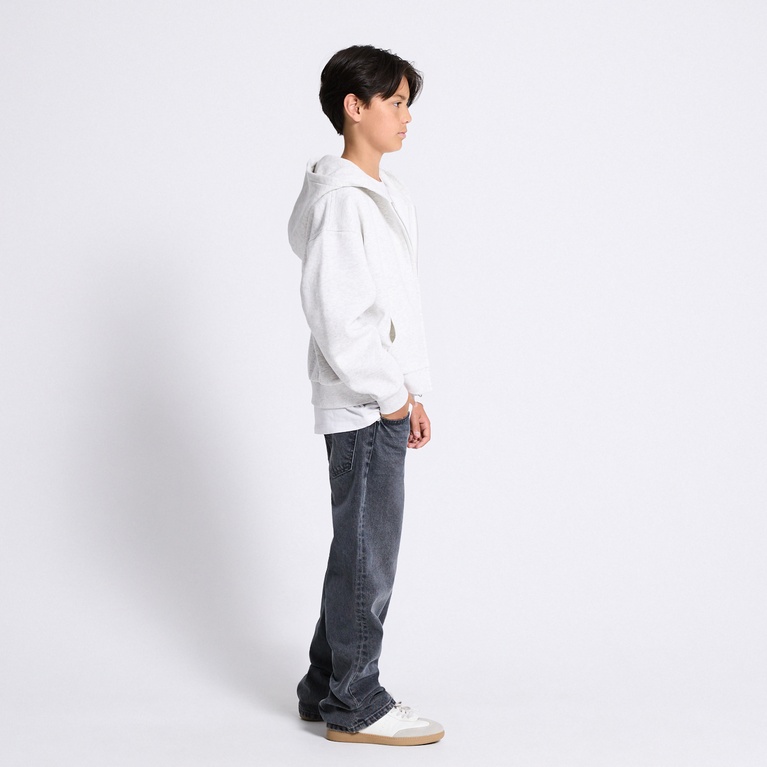 Heavy hoodie "Block" Grey Melange